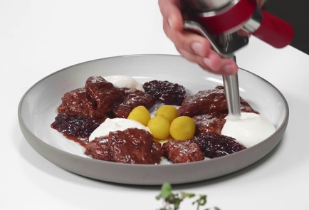 Фото шага рецепта Телячья печень с пряной грушей 174363 шаг 16  