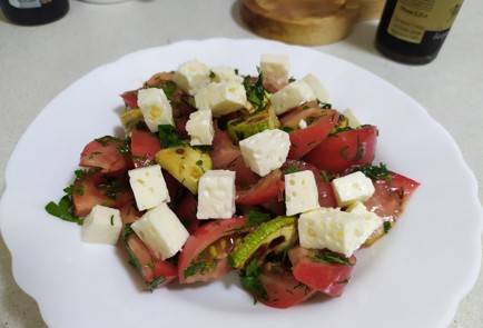 Фото шага рецепта Теплый салат с кабачками 189497 шаг 10  