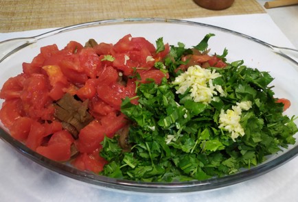 Фото шага рецепта Теплый салат с овощами 190689 шаг 6  