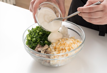 Фото шага рецепта Тосты с бородинским хлебом иваси рисом и яйцом 138733 шаг 3  