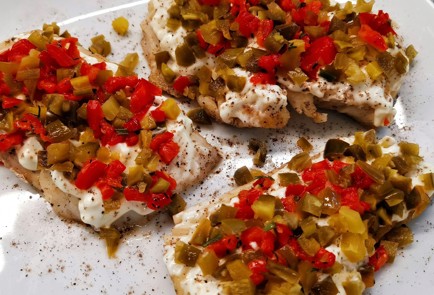 Фото шага рецепта Треска с овощным топингом 175179 шаг 11  