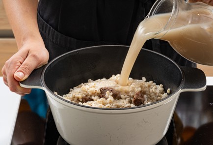 Фото шага рецепта Турецкая перловая каша кешкек 187082 шаг 7  