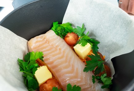 Фото шага рецепта Тушеная треска с овощным гарниром 138615 шаг 4  