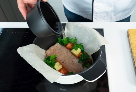 Фото шага рецепта Тушеная треска с овощным гарниром 138615 шаг 5  