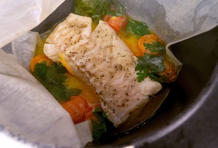 Фото шага рецепта Тушеная треска с овощным гарниром 138615 шаг 8  