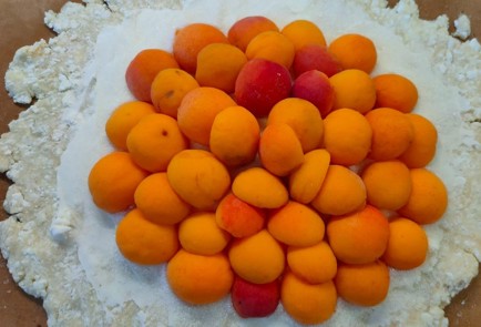 Фото шага рецепта Творожная галета с абрикосами и сыром 189703 шаг 13  