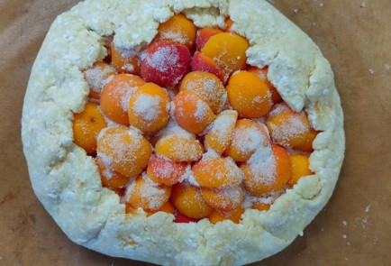 Фото шага рецепта Творожная галета с абрикосами и сыром 189703 шаг 15  