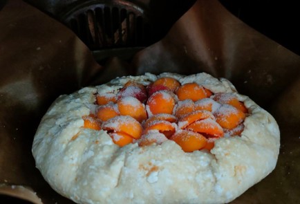 Фото шага рецепта Творожная галета с абрикосами и сыром 189703 шаг 16  