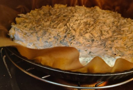 Фото шага рецепта Творожная лепешка с сыром и зеленью 188923 шаг 19  