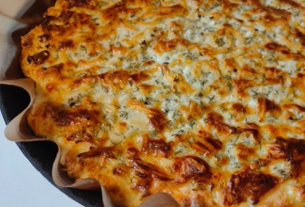 Фото шага рецепта Творожная лепешка с сыром и зеленью 188923 шаг 20  