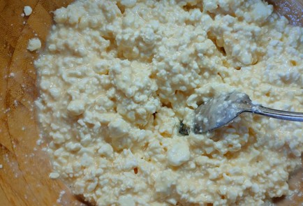 Фото шага рецепта Творожный пирог на сгущенке со сливами 190308 шаг 9  