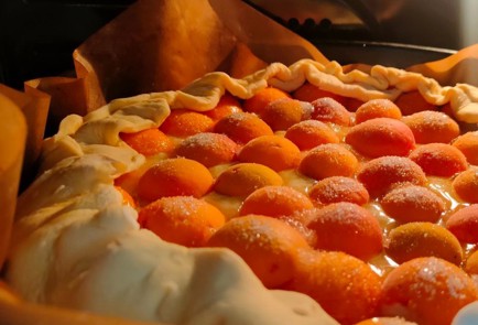 Фото шага рецепта Творожный пирог с абрикосами 189875 шаг 15  