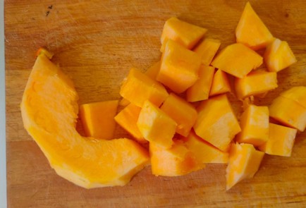 Фото шага рецепта Тыква с беконом пореем и рисом  шаг 5 