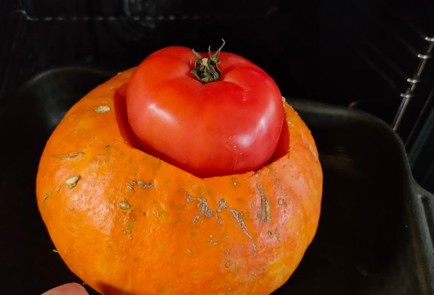 Фото шага рецепта Тыква запеченная с фаршем фасолью и пекинской капустой 175886 шаг 15  