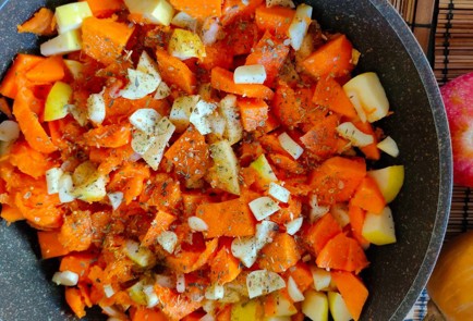 Фото шага рецепта Запеченная тыква с инжиром и яблоком 174550 шаг 7  