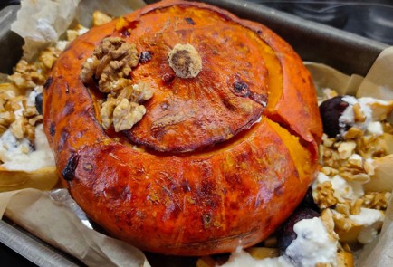 Фото шага рецепта Тыква запеченная с яблоками и творогом 174793 шаг 15  