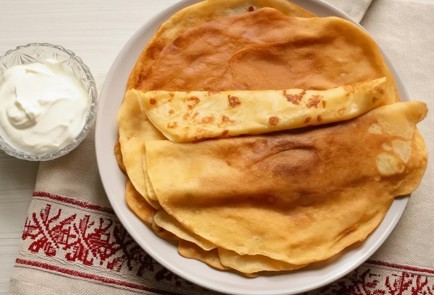 Фото шага рецепта Тыквеннобанановые блины с куркумой 191356 шаг 20  