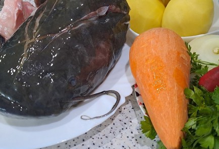 Фото шага рецепта Уха из сома 190577 шаг 1  