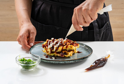 Фото шага рецепта Вафли из капусты Окономияфли 189858 шаг 9  