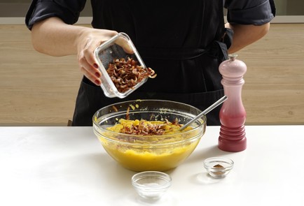 Фото шага рецепта Вареники с тыквой и беконом 152727 шаг 7  