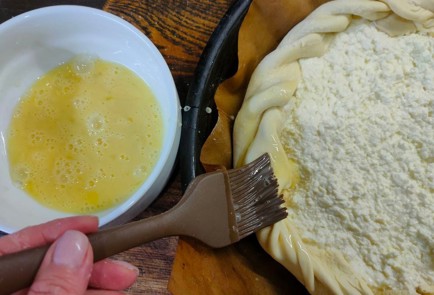 Фото шага рецепта Ватрушка с домашним творогом 175484 шаг 10  