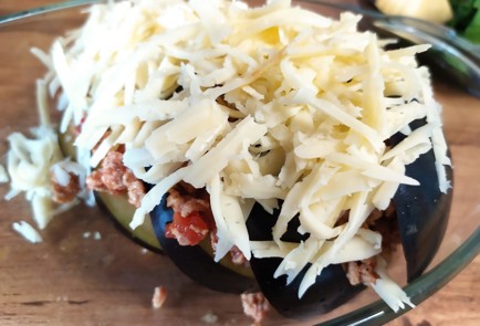 Фото шага рецепта Веер из баклажана с фаршем 189169 шаг 8  