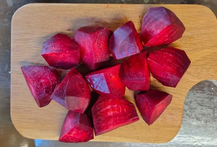 Фото шага рецепта Винегрет из печеных овощей с горчичной заправкой 174253 шаг 3  