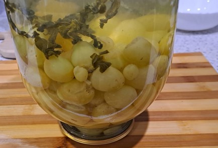 Фото шага рецепта Виноградный компот Мохито на зиму без стерилизации 187099 шаг 14