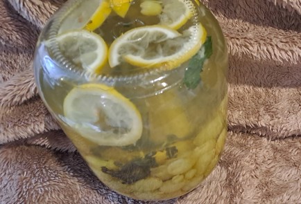 Фото шага рецепта Виноградный компот Мохито на зиму без стерилизации 187099 шаг 15