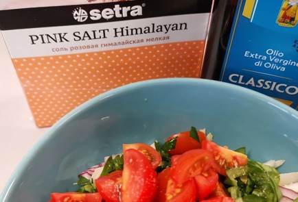 Фото шага рецепта Витаминный овощной салат с щавелем 152297 шаг 5  