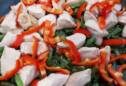 Фото шага рецепта Вок с индейкой и ширатаки 152300 шаг 3  