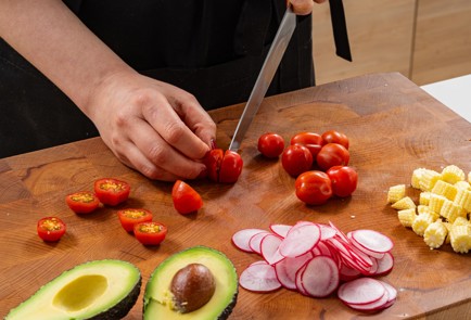 Фото шага рецепта Высокобелковый постный салат с веганской курицей 176029 шаг 6  