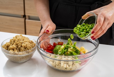 Фото шага рецепта Высокобелковый постный салат с веганской курицей 176029 шаг 8  