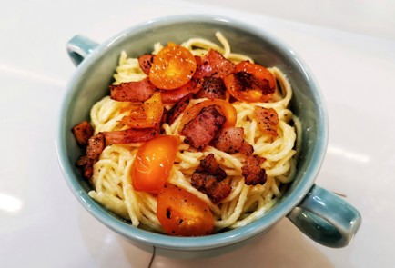 Фото шага рецепта Яичная лапша с беконом 186722 шаг 11  