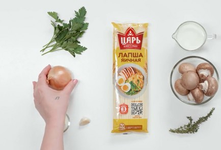 Фото шага рецепта Яичная лапша с грибами в сливочном соусе 173477 шаг 1  