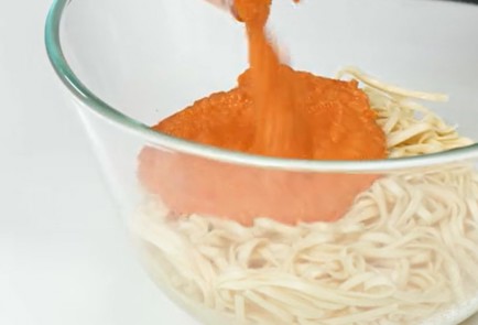 Фото шага рецепта Яичная лапша с тыквой и миндалем 163275 шаг 12  