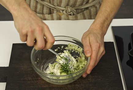 Фото шага рецепта Закуска из кабачка с творожным сыром 81273 шаг 3  