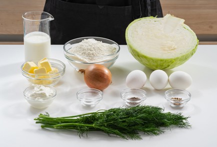 Фото шага рецепта Заливной пирог на кефире с капустой 174915 шаг 1  