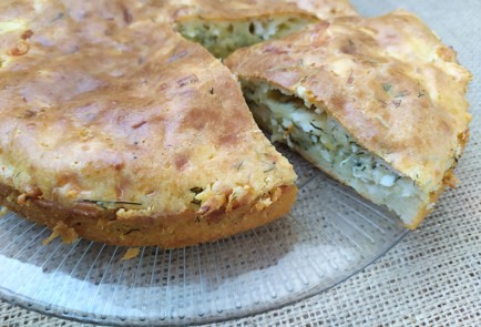 Фото шага рецепта Заливной пирог с курицей  шаг 13 