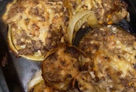 Фото шага рецепта Запеченная капуста с грибами сыром и яйцами 151756 шаг 9  