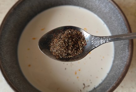 Фото шага рецепта Запеченная семга в сливках и зелени 175340 шаг 8  