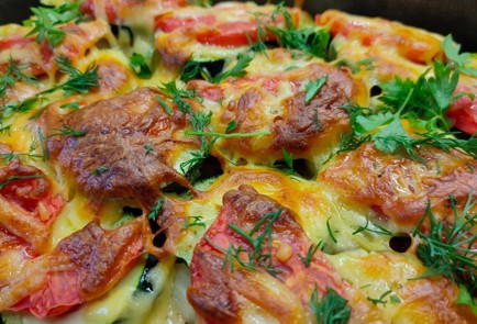 Фото шага рецепта Запеканка из цукини с помидором перцем и сыром 176364 шаг 19