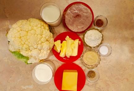 Фото шага рецепта Запеканка из цветной капусты с ветчиной 186976 шаг 1