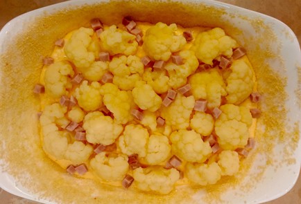 Фото шага рецепта Запеканка из цветной капусты с ветчиной 186976 шаг 14