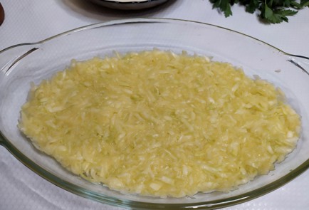 Фото шага рецепта Запеканка из кабачков с фаршем и моцареллой 188290 шаг 7  