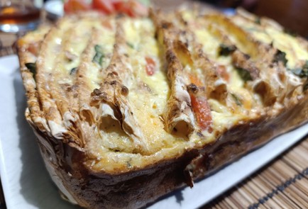 Фото шага рецепта Запеканка из лаваша с помидором и шпинатом 191086 шаг 16