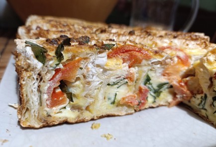 Фото шага рецепта Запеканка из лаваша с помидором и шпинатом 191086 шаг 17