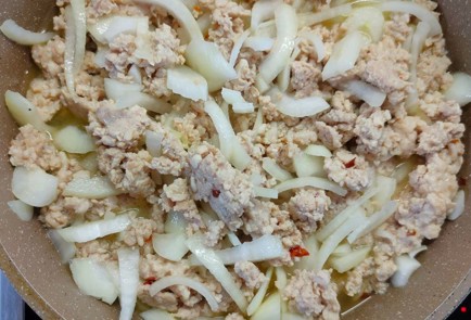 Фото шага рецепта Запеканка из тыквы и кабачка с куриным фаршем 174786 шаг 7  