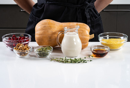 Фото шага рецепта Запеканка из тыквы с клюквой 191185 шаг 1  