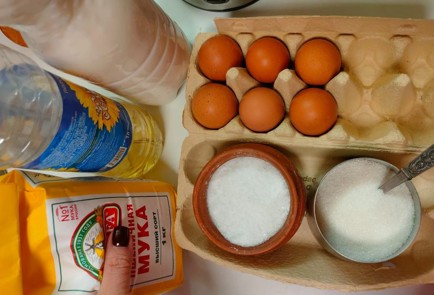 Фото шага рецепта Заварные блины с творожной начинкой 188763 шаг 1